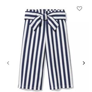 Janie and Jack Navy and White Striped Wide Leg Pants